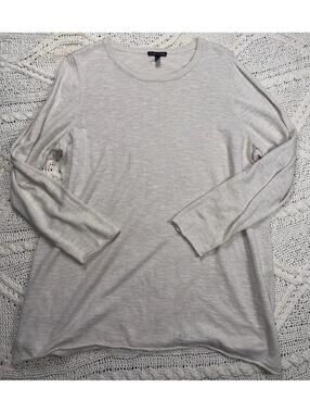 Eileen Fisher Cotton/Linen Blend Sweater Size XL Beige Size XL